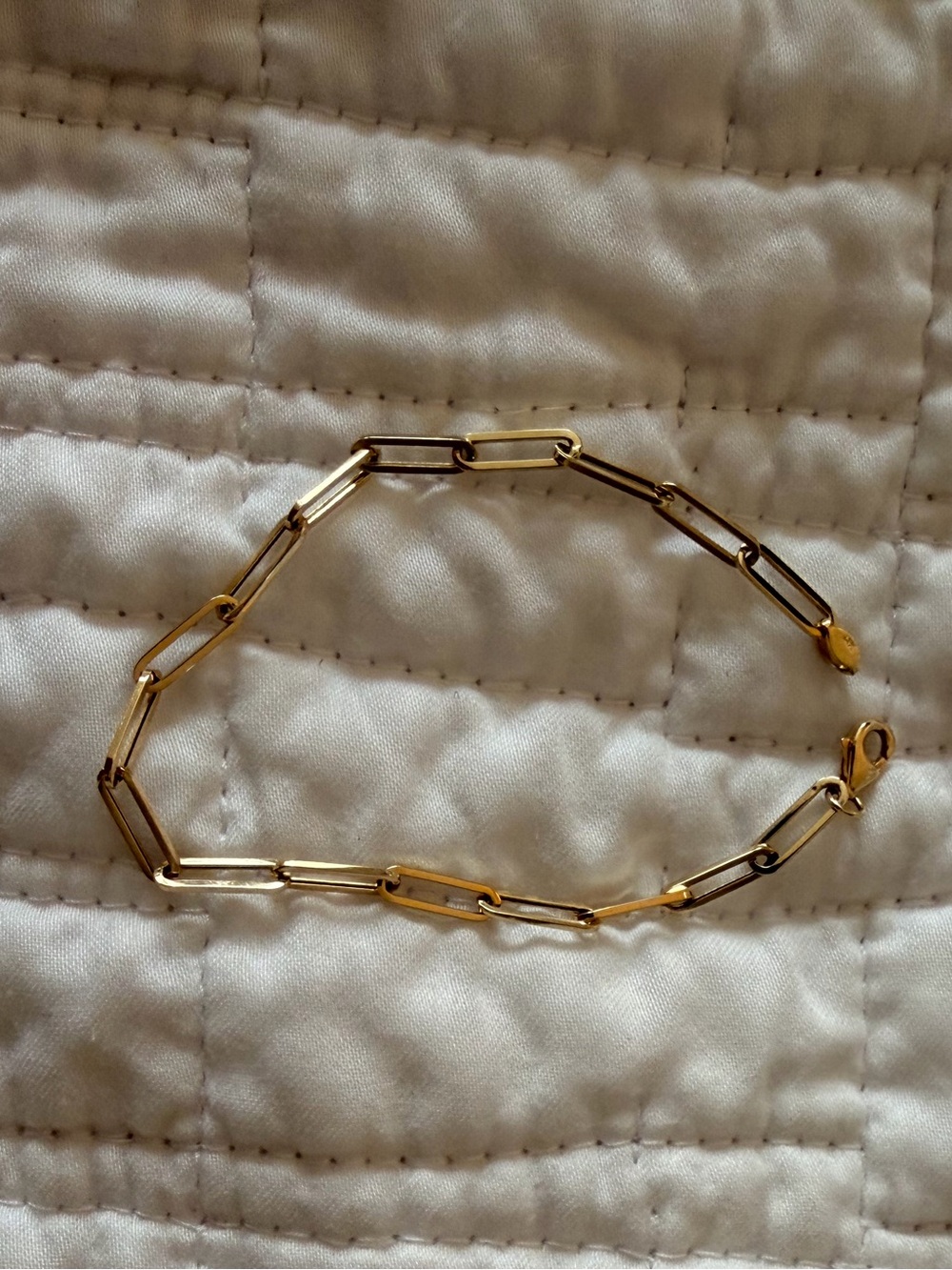 Babygold 14K Gold Paperclip Chain Bracelet - Picture 5 of 8